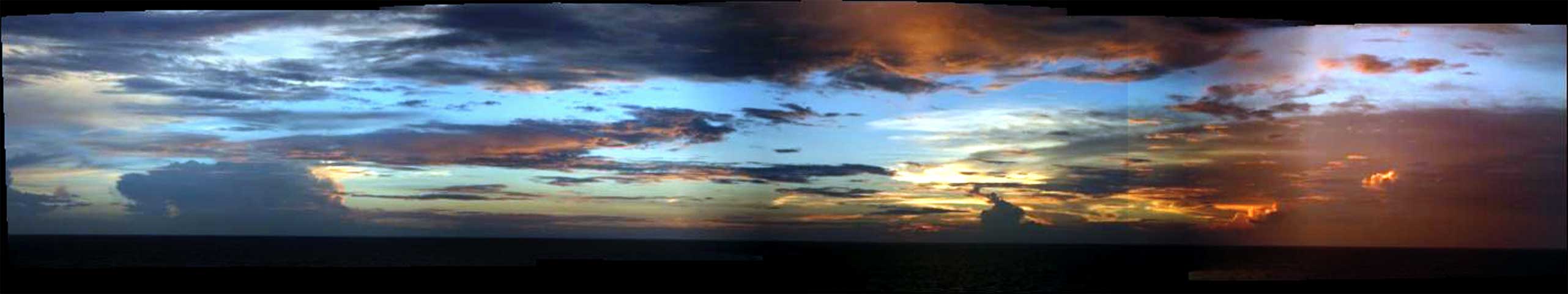 Cozumel Sunset 180 Degree Panorama