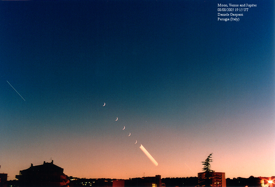 Moon, Venus and Jupiter