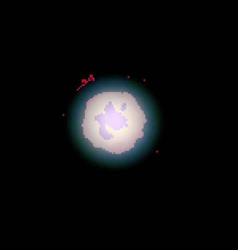 Enhanced Uranus showing Polar Cap and possible Aurora