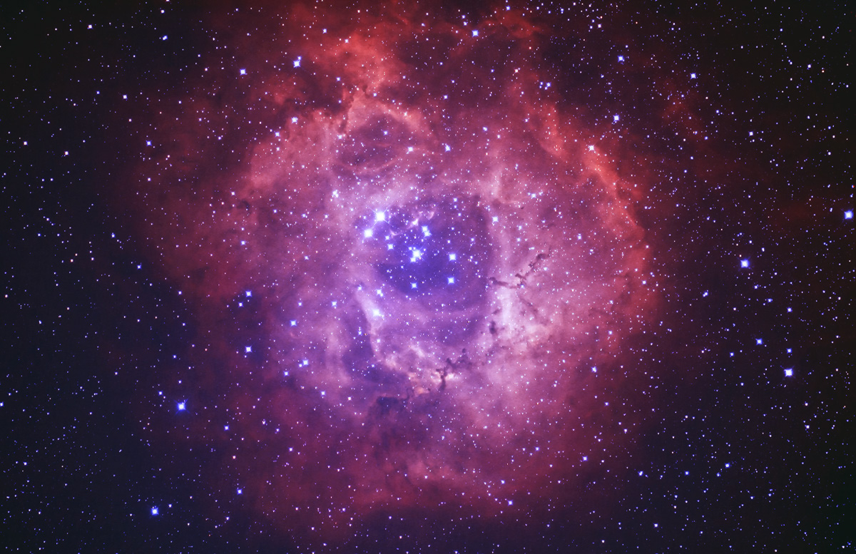 Rosette Nebula in B and HA